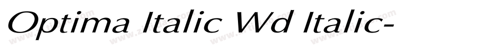Optima Italic Wd Italic字体转换